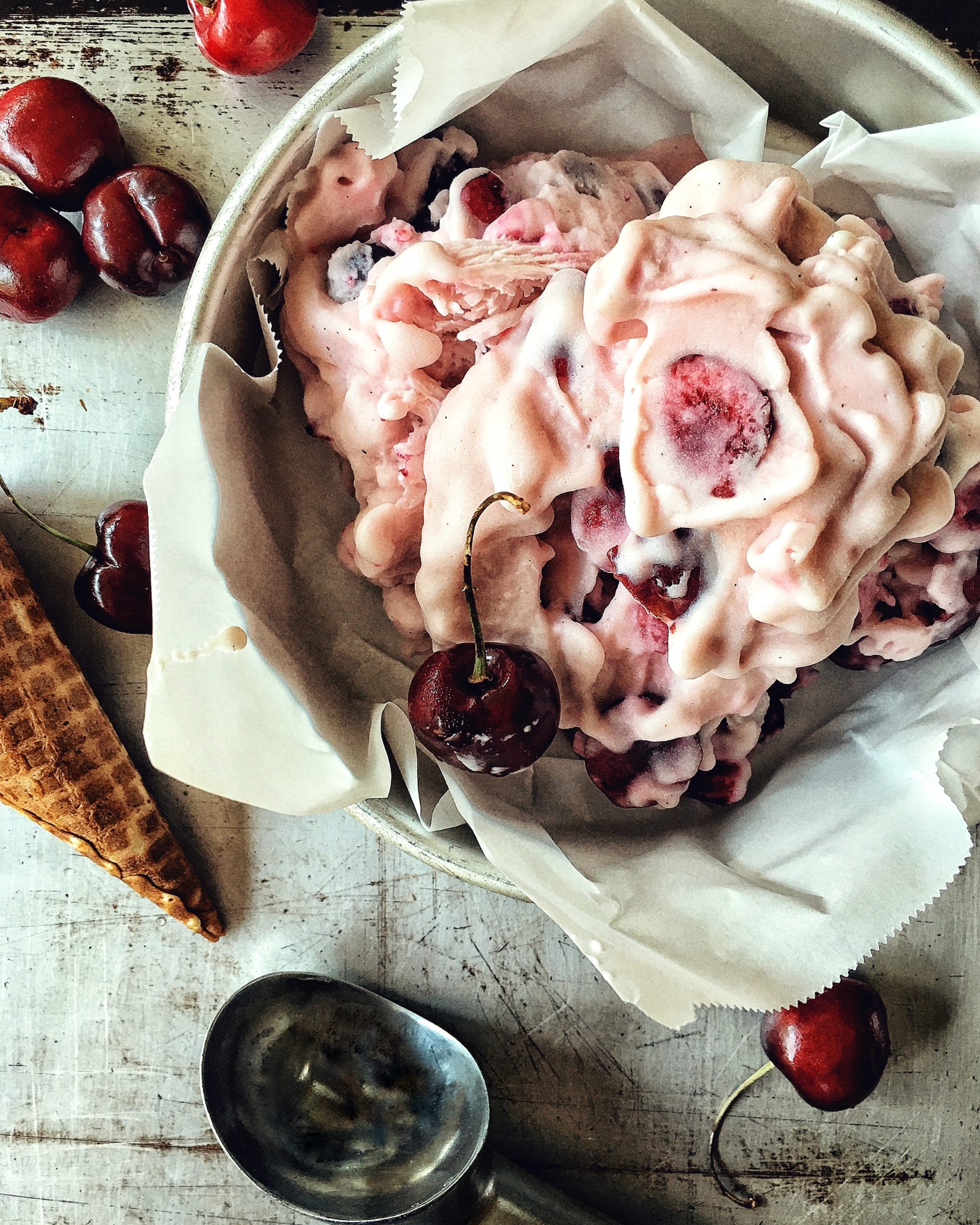 Cherry Vanilla Frozen Yoghurt